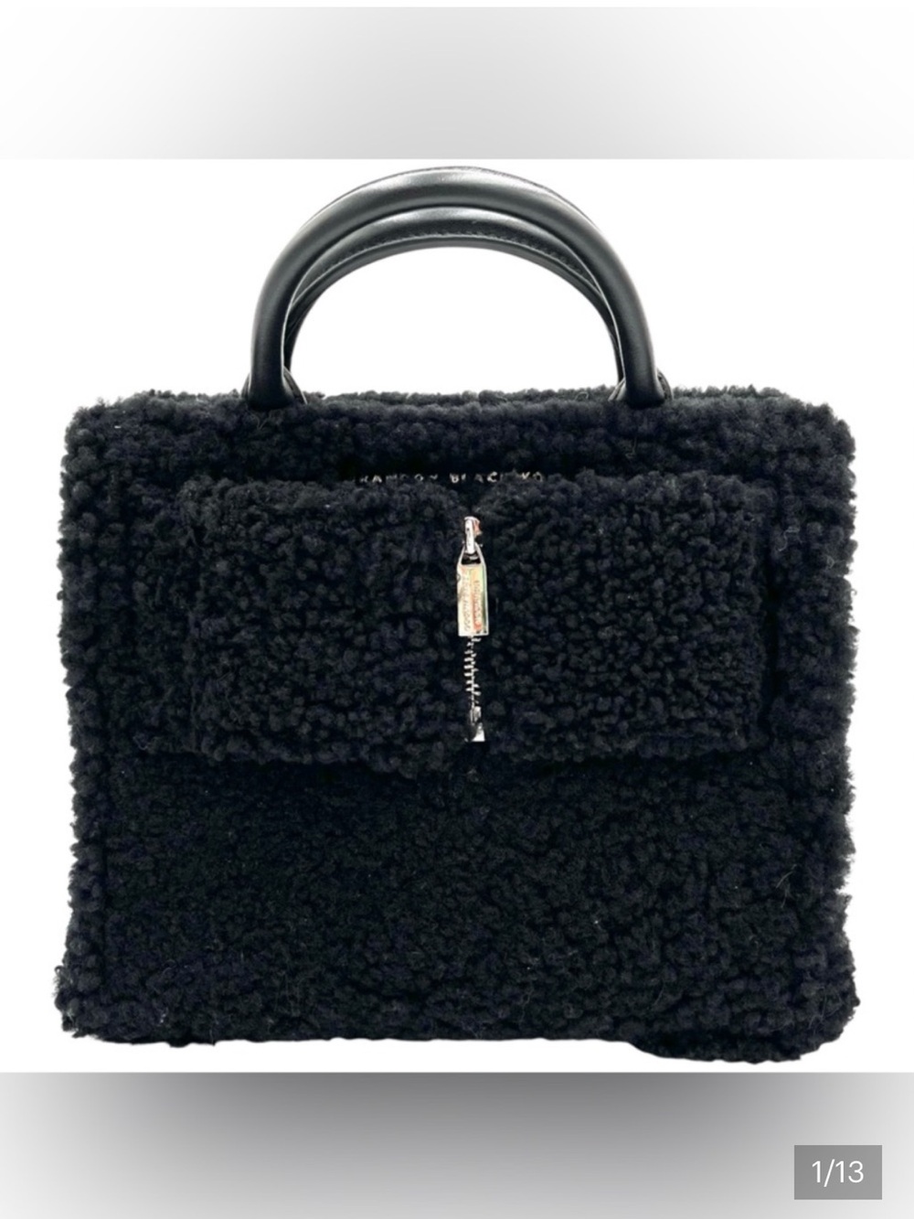 Brandon Blackwood Kuei Shearling Mini Top Handle Bag